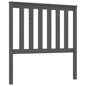 vidaXL cabecero de cama madera maciza de pino gris 96x6x101 cm
