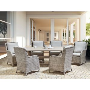 Conjunto de comedor gris pardo cascais