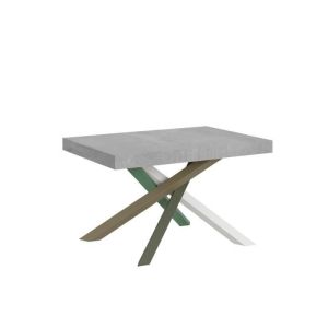 Mesa extensible rectangular - 90x140-244 cm - gris