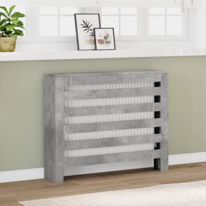 Cubierta de radiador madera gris hormigón 104x20x82 cm