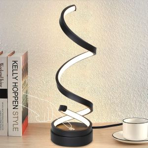 Nettlife lampara de mesa LED negro 40x13