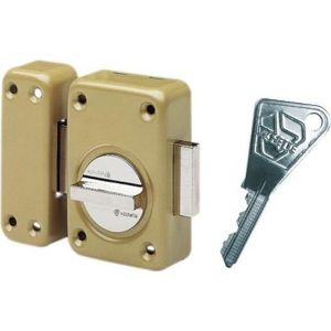 Cerradura de botón v136 cilindro barnizado de 40 mm (2 cerraduras del mismo