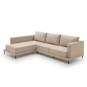 Sofa chaise longue gran diseño  martina beige izquierda