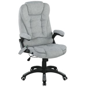 Silla de masaje 65x71x120 cm terciopelo estampado, pu color gris vinsetto