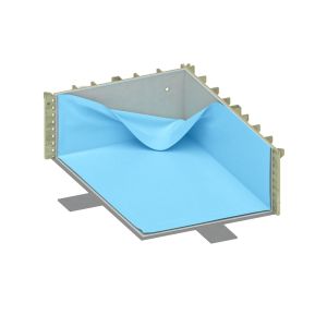 Liner 0.75 mm, azul, para piscina de madera panama bas88 - liner bas88