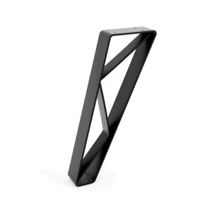 Pata de mesa rei 904 | 235x50x400 mm | negro poro | acero