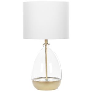 Lámpara de mesa okari vidrio blanco