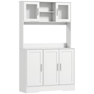 Alacena de cocina 108x35x180 cm color blanco Homcom, hogar - cocina