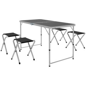 Mesa camping plegable 120x60x70 cm mdf, aleación de aluminio Outsunny