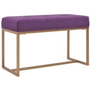 vidaXL banco 80 cm terciopelo morado