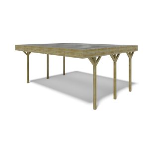 Cochera 6.06x5.03 m - 30 m2 - cobertura de PVC  - car5PVCtr