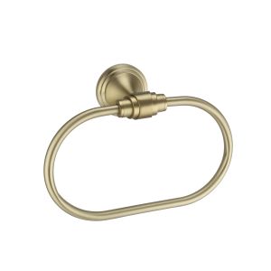 Rea perchero de baño ring 1607 aristo brushed gold, 21,5x13x8 cm