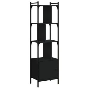 vidaXL estantería con puerta madera negra 44,5x30x154,5 cm