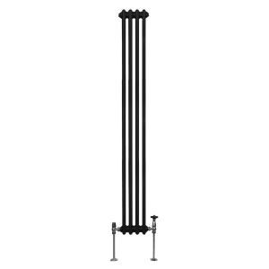Radiador tradicional vertical de 2 columnas - 1800x 202mm - negro