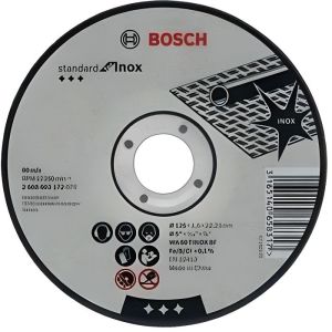 Caja de 10 discos bosch ø125 x 22,23 x 1,6 estándar inox - 2608619050