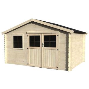 Caseta de madera - flodeal. 28 mm. 400x300 cm.  11,86 m²