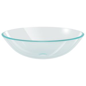 vidaXL lavabo vidrio templado transparente 42 cm