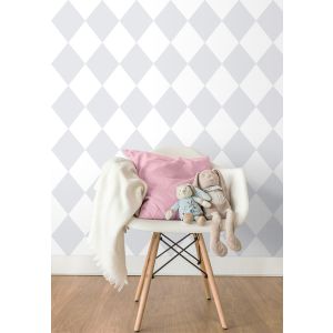 Papel pintado  rombos gris