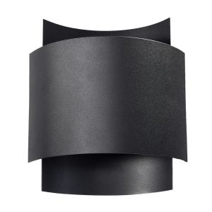 Lámpara de pared impact 1 negro acero 22x23x11cm