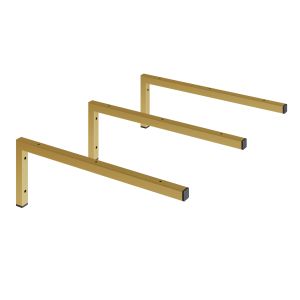 Pack 3 soportes escuadras para encimera lavabo - oro dorado mate