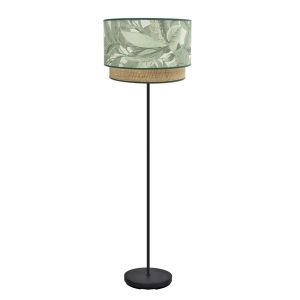 Pie de salón 1xE27 negro verde natural 170x40x40cm congo
