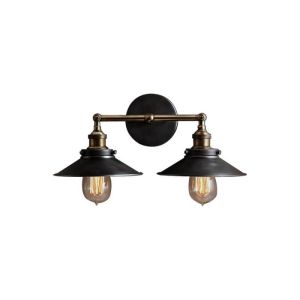 Aplique de pared doble vintage metalico E27 60w 63x29cm