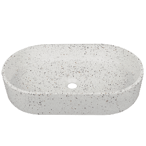 Lavabo de sobreponer de hormigón terrazo