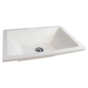 Ondee - lavabo rectángulo para colocar tamara - crema - 40cm - terrazzo