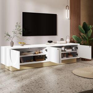 Mueble de tv con 4 puertas blanco 41,5x175x40cm