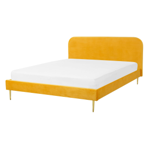 Cama terciopelo flayat 140 x 200 cm amarillo