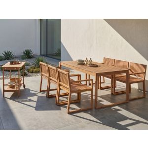Conjunto de comedor marrón sassari ii
