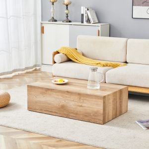 Mesa de centro para salón mdf madera clara 30x90x50cm