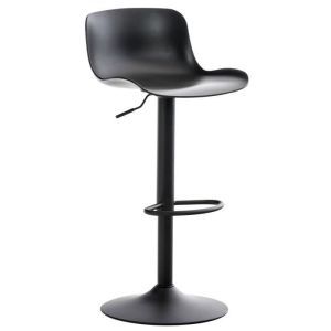 Taburete de bar ajustable negro giratorio 360 - 1 ud.