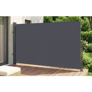 Paraviento lateral retráctil para exterior pilat 5x1,6 m, gris