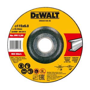 Dewalt dwa4514ia-ae - disco de desbaste cóncavo para metal 115 x 6 x 22.23