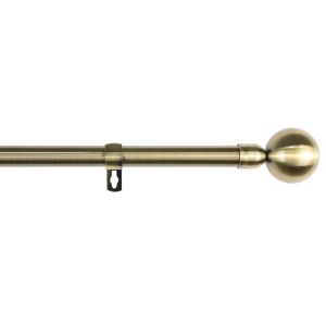 Barra de acero extensible y decorativa (dorado, 160-310cm bola acero)