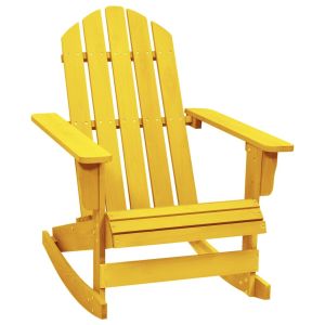 vidaXL silla mecedora jardín adirondack madera maciza abeto amarillo