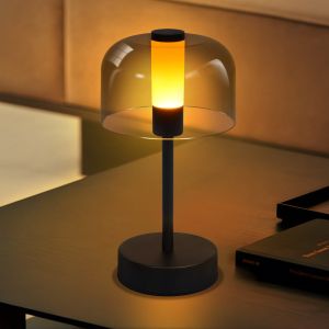 Nettlife lámpara de mesa LED negro 24.5x13