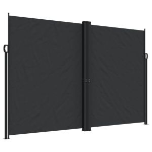 vidaXL toldo lateral retráctil negro 220x1000 cm