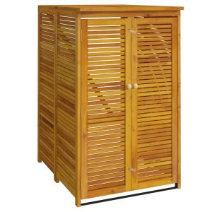 vidaXL cobertizo para cubo de basura madera maciza acacia 70x89x117 cm