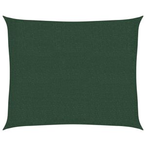 vidaXL toldo de vela verde oscuro hdpe 160 g/m² 2,5x3 m