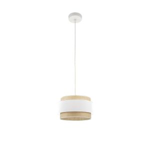 CoLGante kandy 1xE27 natural/blanco regx30x30 cm