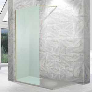 Panel fijo de ducha fresh oro cepillado - 68.5/70 cm - vidrio mateado