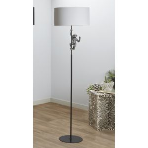 Lampara pie resina mono plata 165 cms. 45dx165 cms