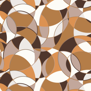 Papel pintado geométrico cicular café 60cm por 250cm