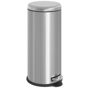 Cubo de basura ø29.2x62.9 cm pp, acero inoxidable color gris Homcom