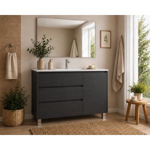 Mueble de baño con lavabo volum sin espejo 80x45 cm grafito