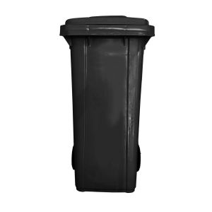 Contenedor de basura reciclables de colores con ruedas 240l | 240 l - negro