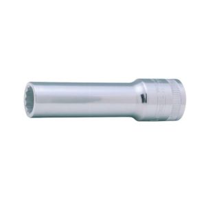 Llave vaso cuadradillo 1/2'' boca bihexagonal serie larga métrica m-11