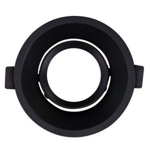 Aro redondo orientable para bombilla LED gu10 negro(mts75-n)